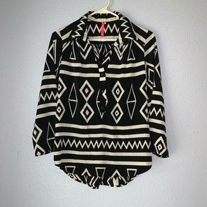 Black printed blouse